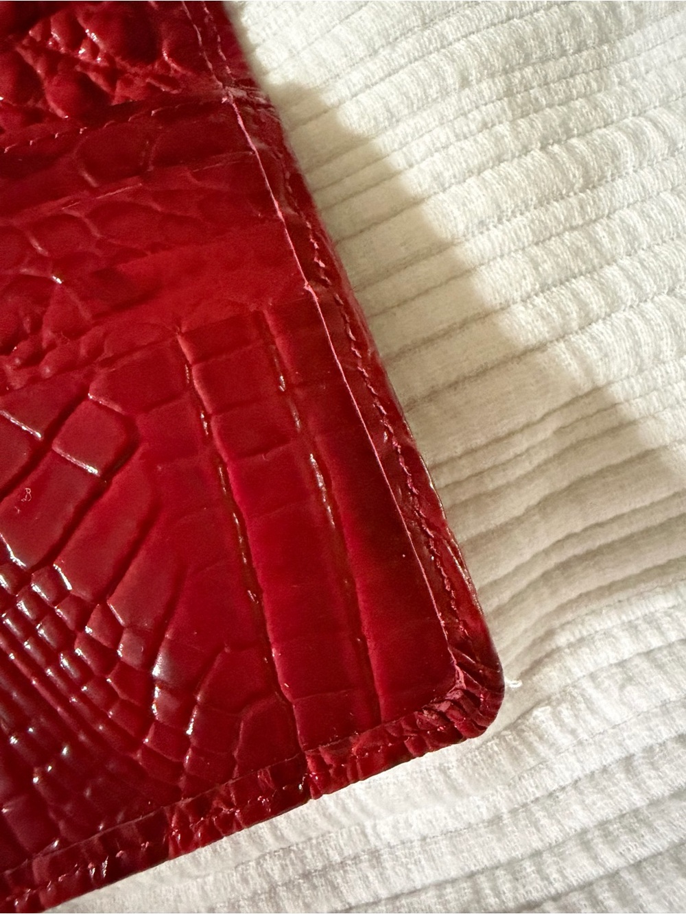 Brahmin Red Croc-Embossed Ady Wallet - Picture 8 of 13